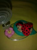 porta recados bebê joaninha