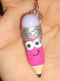 chaveiro Mini Lápis Pink